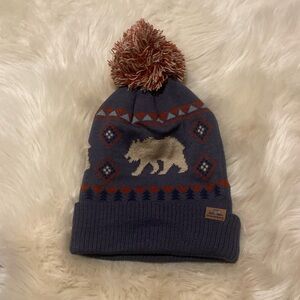 Cozy Bear Patterned Beanie for Kids